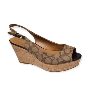 Coach Cork Wedge Platform Heels Size 10, only worn twice, in perfect condition❤️